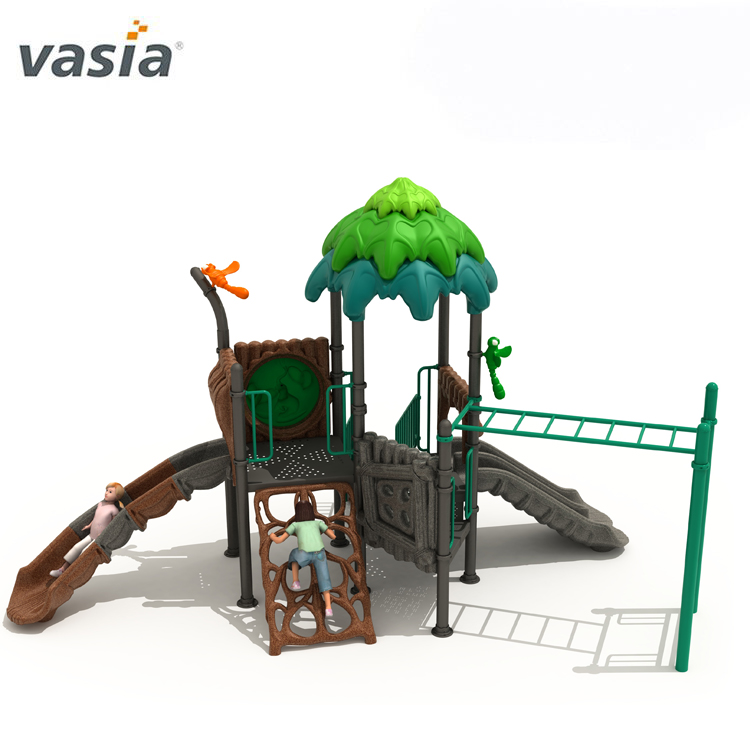 Natural Popular Theme Children Plastic Slide Outdoor Playground Set