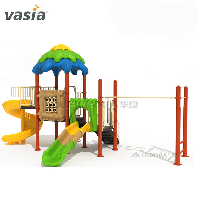 Commercial Outdoor Happy Children Swing And Slide Playground Equipment 