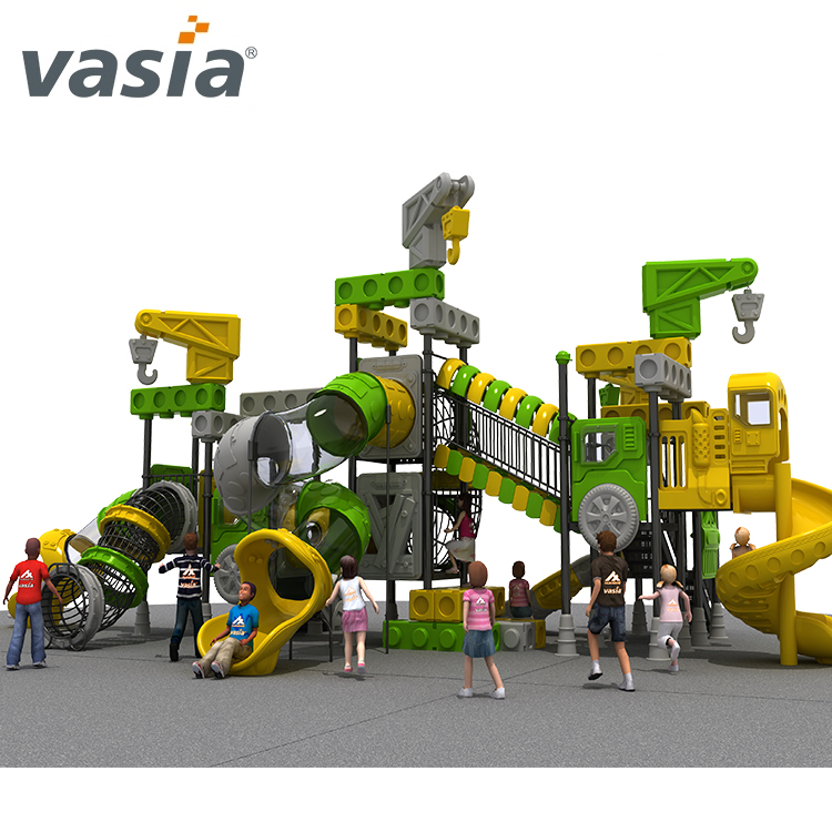Colorful Children's Outdoor kids climbing frame with slide