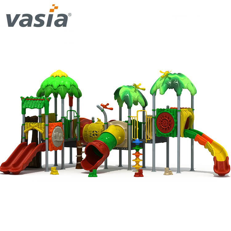 Popular Used Commercial Children Preschool Outdoor Play Double Slide 
