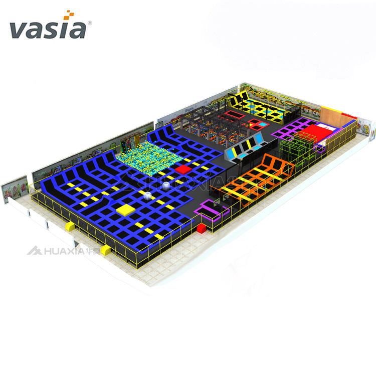 Vasia High Quality Large Commercial Indoor Exercise Trampoline Park With Ninja Warrior 
