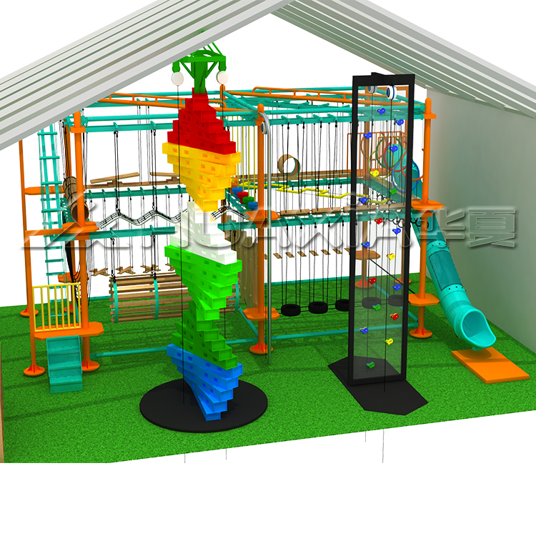 Hottest Selling Indoor Playground Climbing Rope Kids Ninja Adventure Indoor Ropes Course 